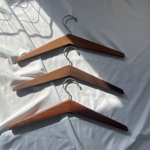 Other - Vintage Mid-Century Modern Wooden Hangers